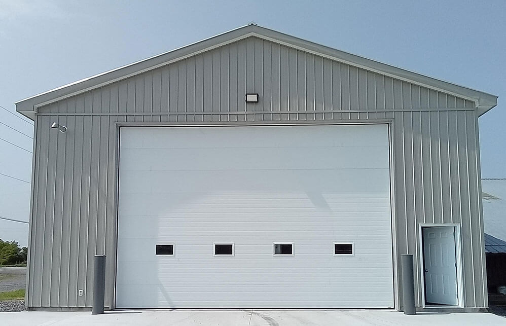 G-5000 Garaga made in Canada huge agricultural steal overhead garage door for a farm machinery storage building